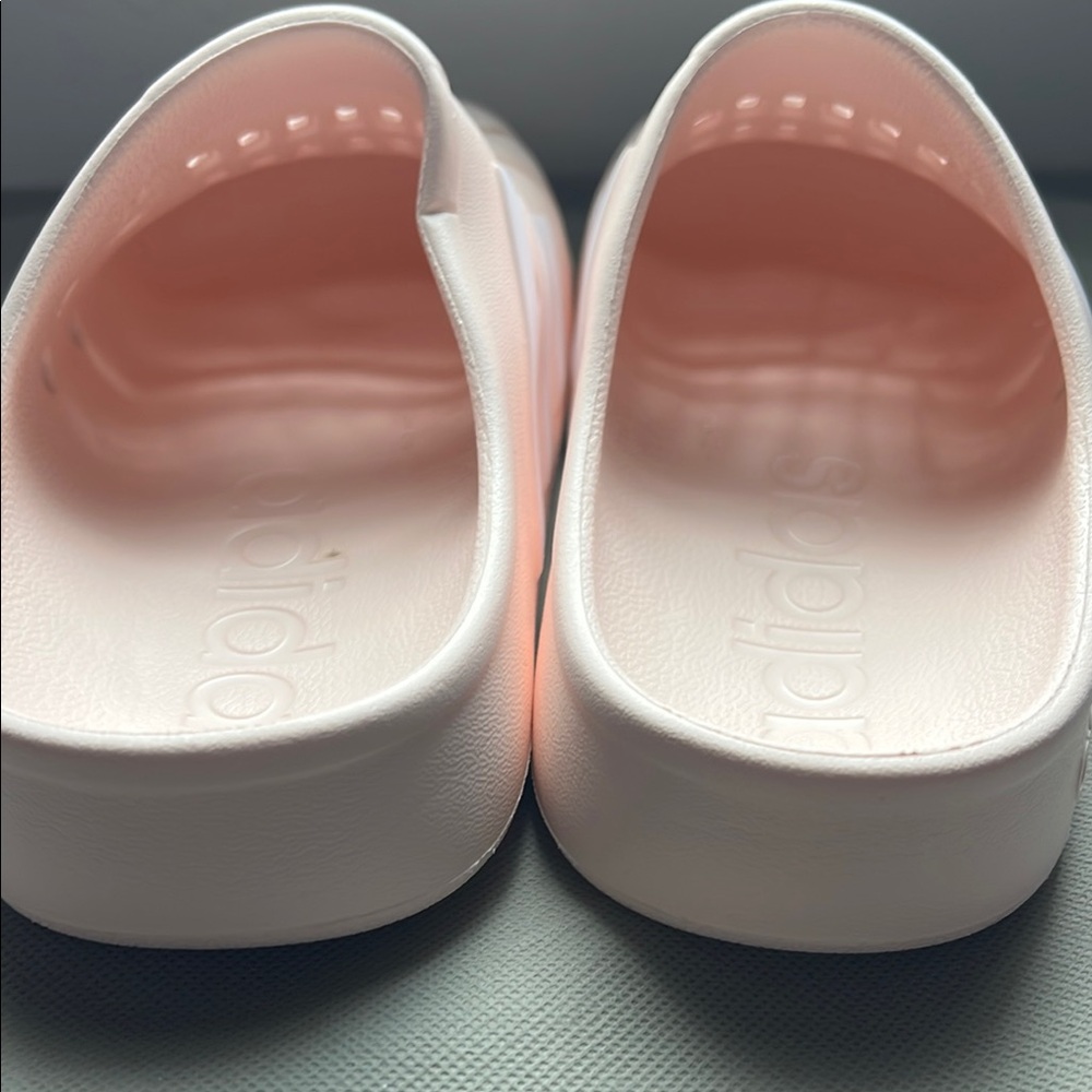 Adidas Pink and White Slippers with Ventilated Design - Picture 8 of 10